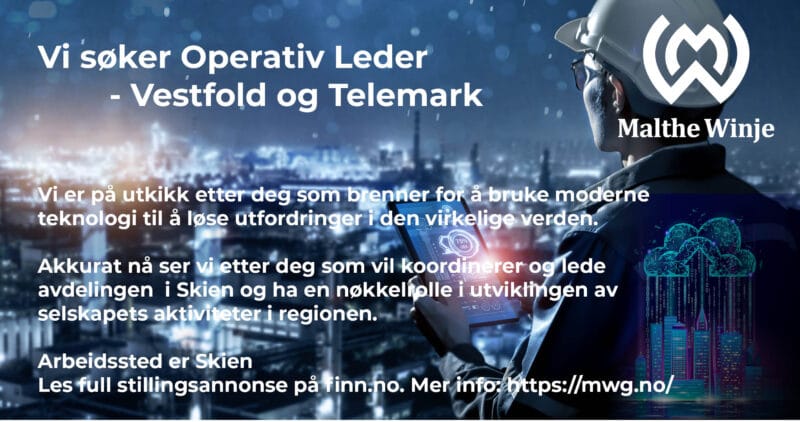 Vi søker operativ leder Vestfold og Telemark