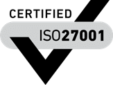 Symbol for ISO 27001 sertifisering