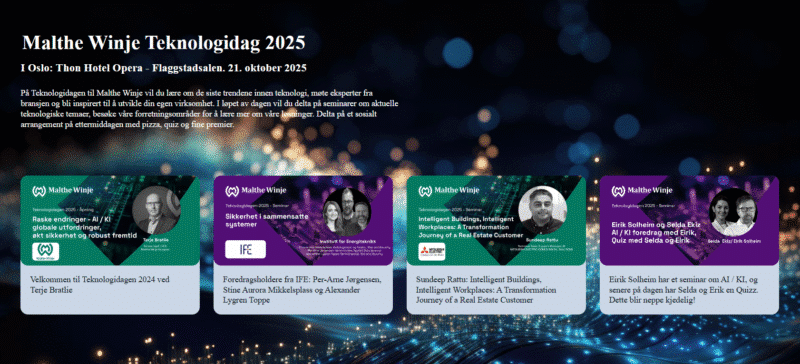 Se programmet for Malthe Winje Teknologidag 2025!