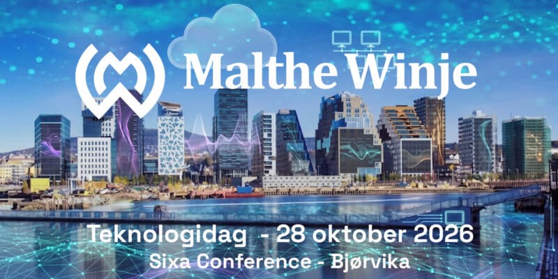 Malthe Winje Teknologidag pmsdag 28. oktober 2026 på Sixa Conference i Bjørnvika i Oslo